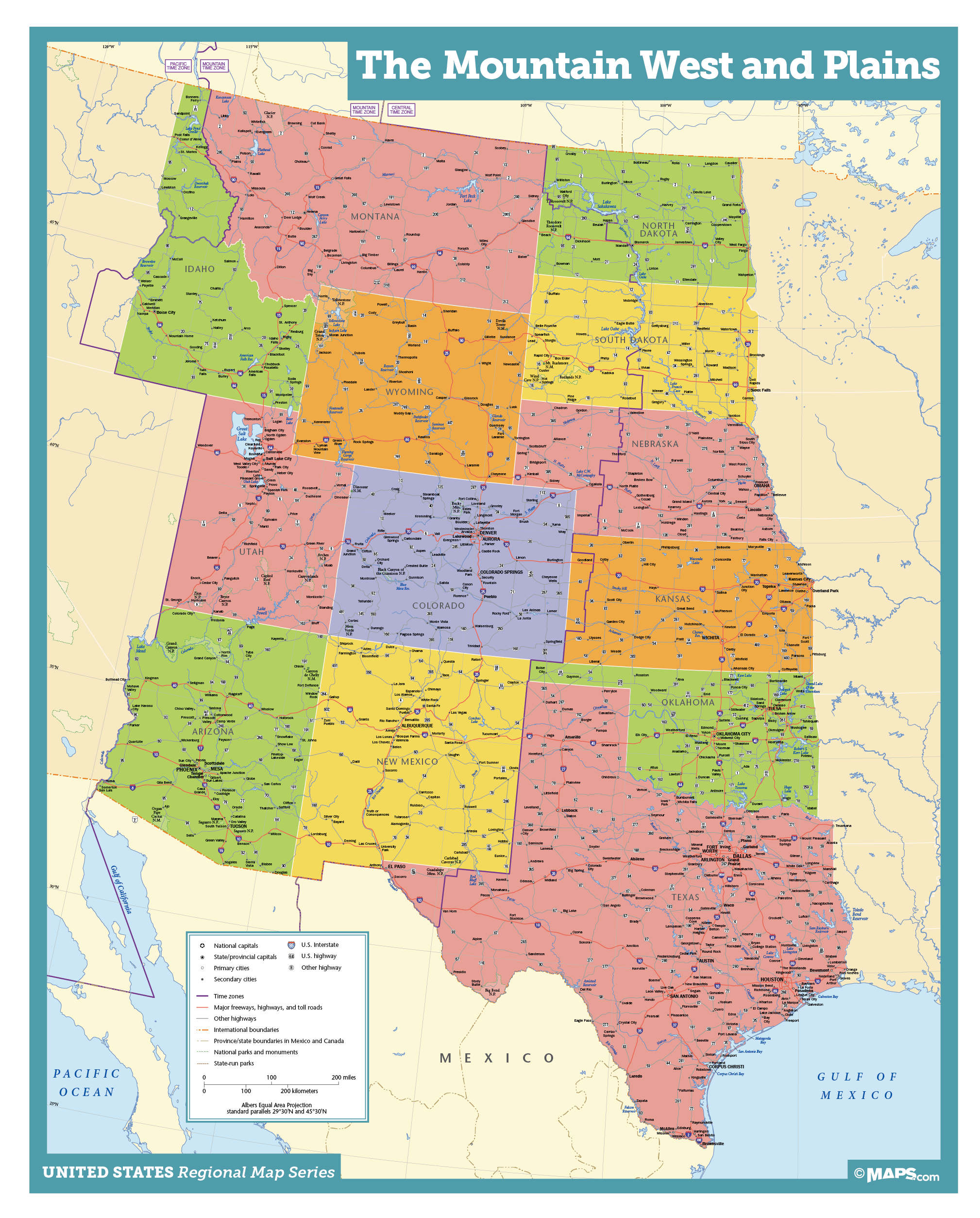 Western States Wall Map