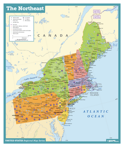 map of the northeast 2018