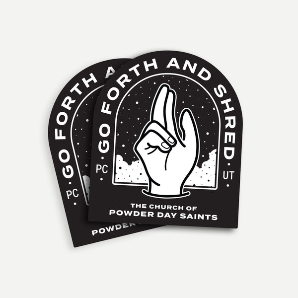 Support Your Local Ski Bum Sticker - Pack of 2 – The Church of Powder Day  Saints