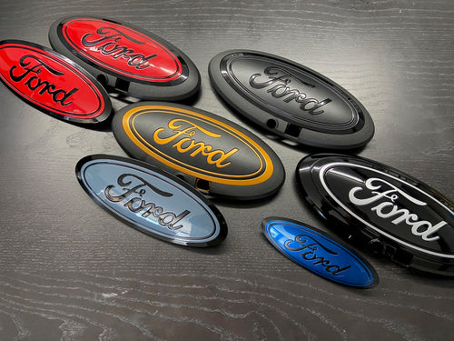 2021+ Ford F-150 F150 Custom Painted Ford Front & Rear Emblem Oval Set w/o  Cam