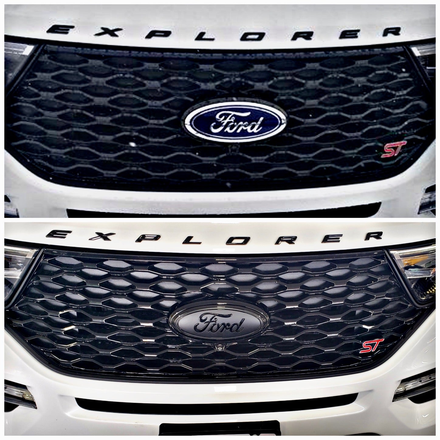 Ford Explorer 21 Black Flat Emblem Set Grille Liftgate Ovals Emblemcity