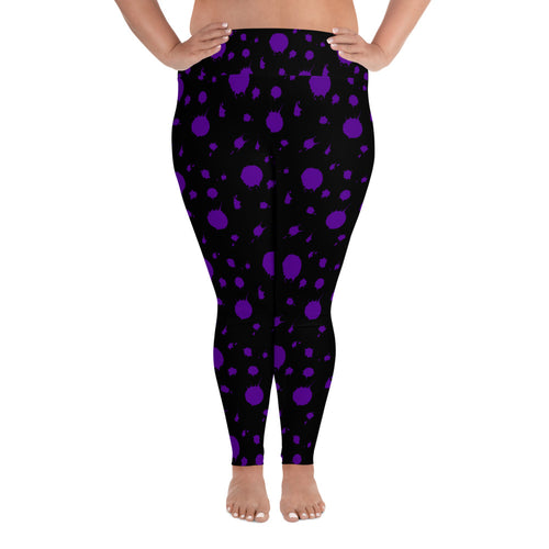 Black White Striped Yoga Pants All-over Print Plus Size Leggings