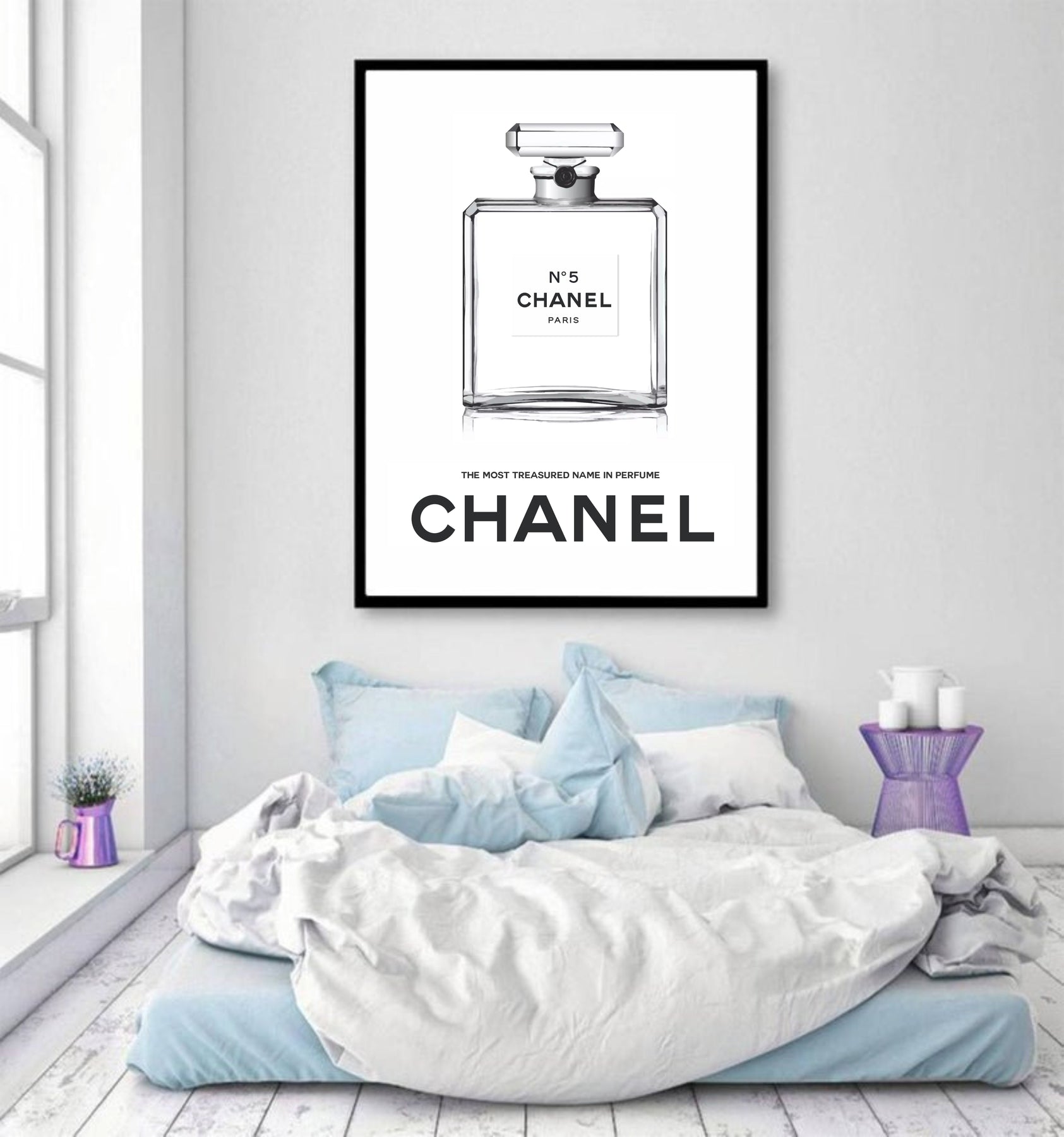 Chanel N5 Poster Print Fashion Illustration Fashion Wall Art Hom