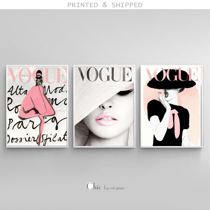 Vogue Posters - Fashion Wall Art - Set Of Three (3) Prints - Chanel Wa –  Chic by Virginie Pty Ltd