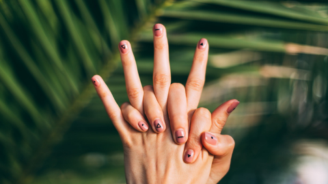 simple polished hands clasped together