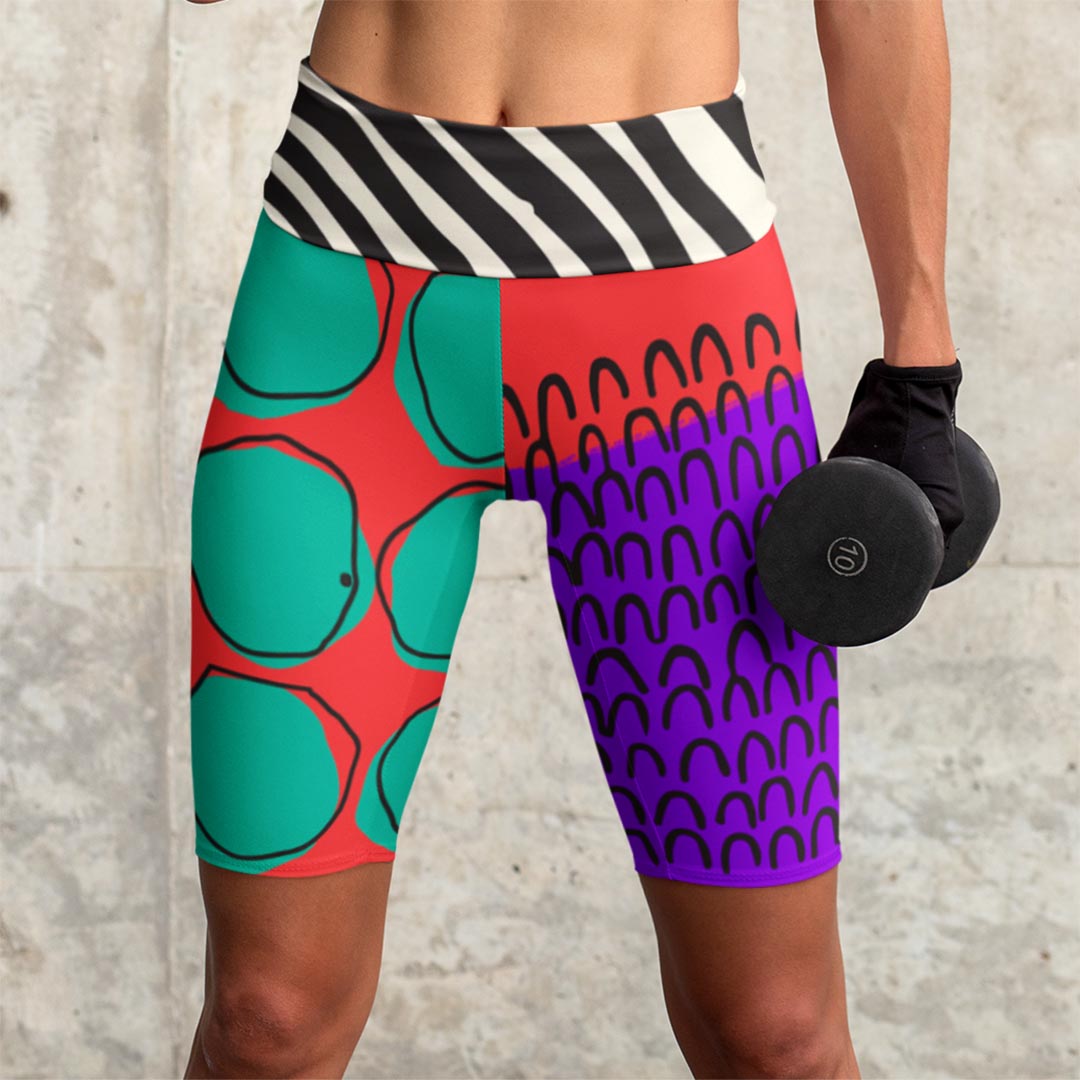Funky Colouful Women's Workout Shorts