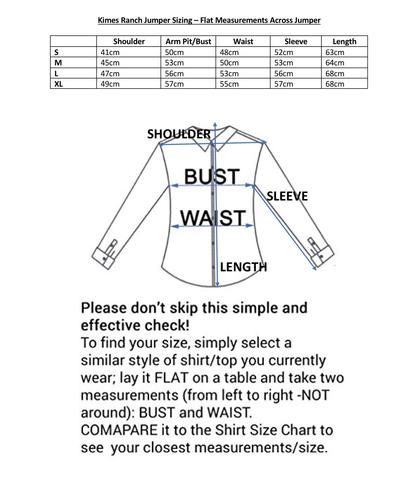 Kimes Ranch Jeans Size Chart