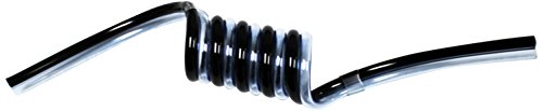 Technibond 2MPS-10M-05-01 Spiral Bonded Pneumatic Tubing, 10 mm OD, 6.5 mm ID, 620 mm Working Length, Two Bore, Polyurethane, Black and Clear Blue