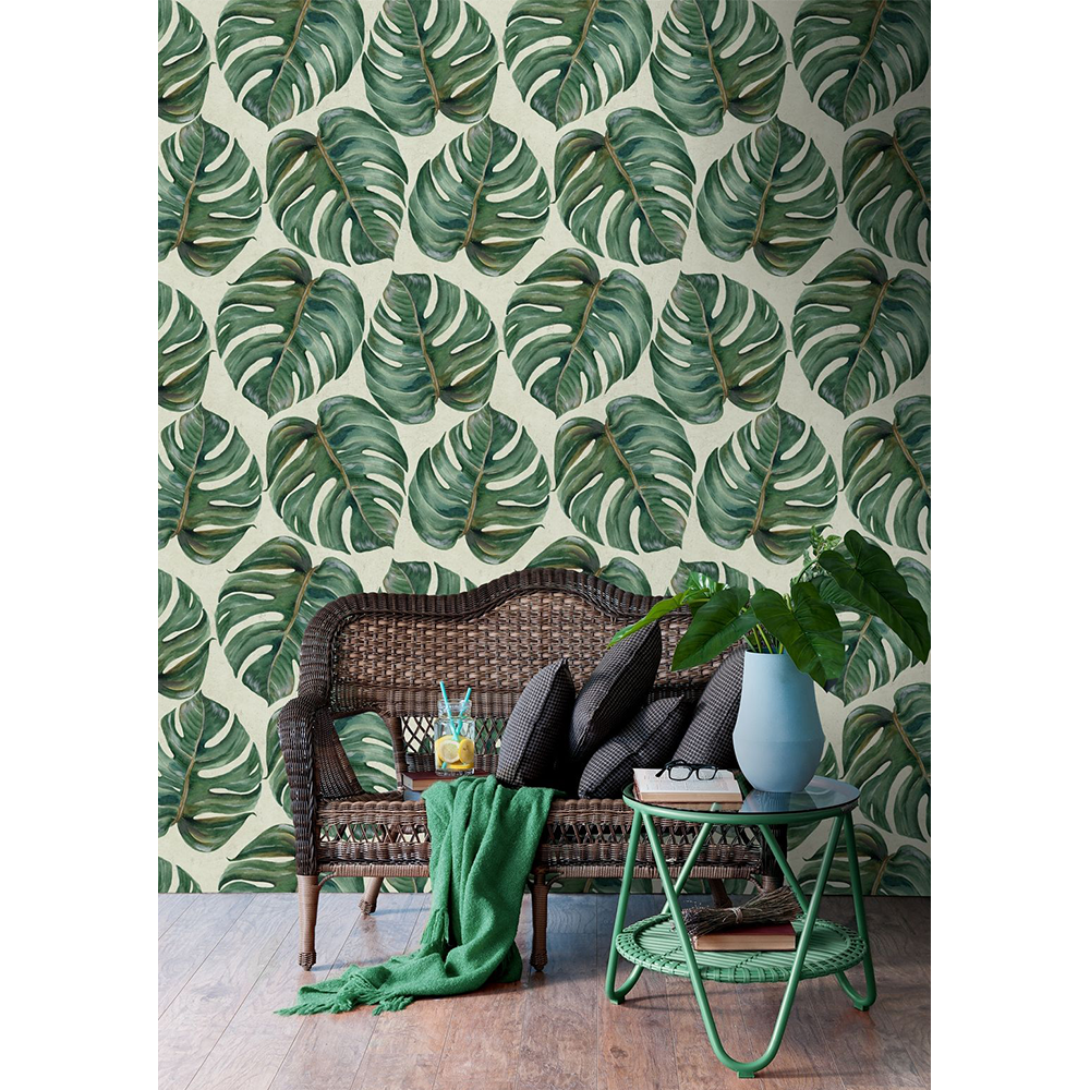 Tropical Leaf Wallpaper | The Design Yard