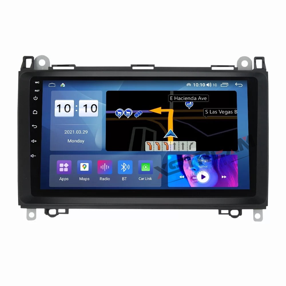 9" Mercedes Benz Sprinter w906 w169 a200 Android 11 OCTA CORE 2/32 w/apple CarPlay & android  auto+dsp+4g+cooling fan IPS SCREEN