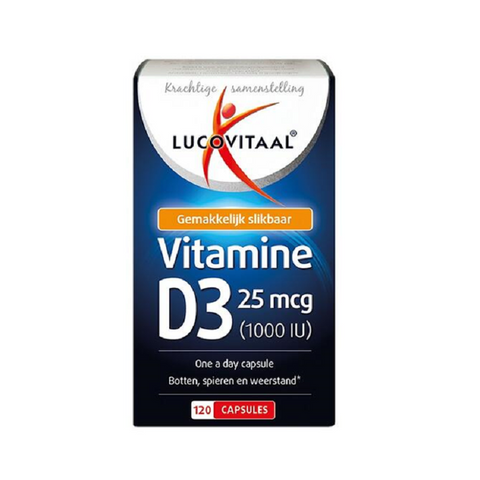 Kalmte Lot onvoorwaardelijk Lucovitaal Vitamin D3 25 mcg Capsules 120pcs – TOKOPOINT.COM