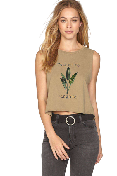 Amuse society Totally beachin vest top - fatugue