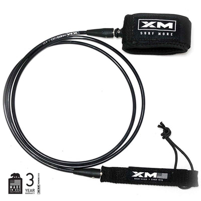 XM surf more - double swivel leash - 6' comp - black