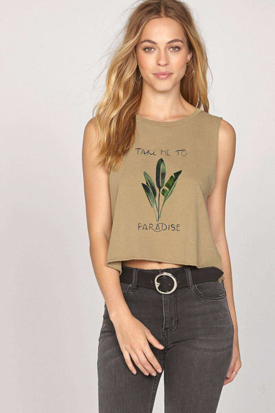 Amuse society Totally beachin vest top - fatugue