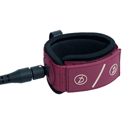 Deflow 8" 7mm Performance leash burgundy