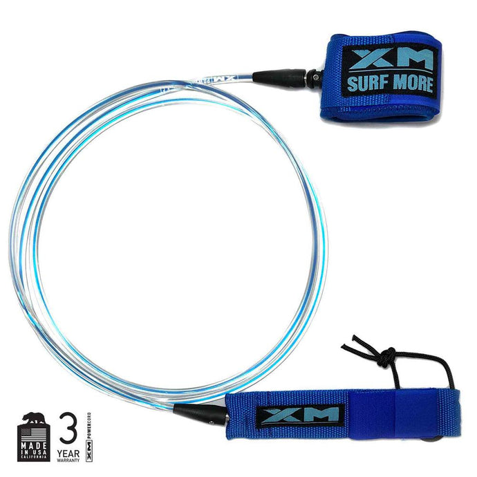 XM surf more core leash - 6ft comp - blue