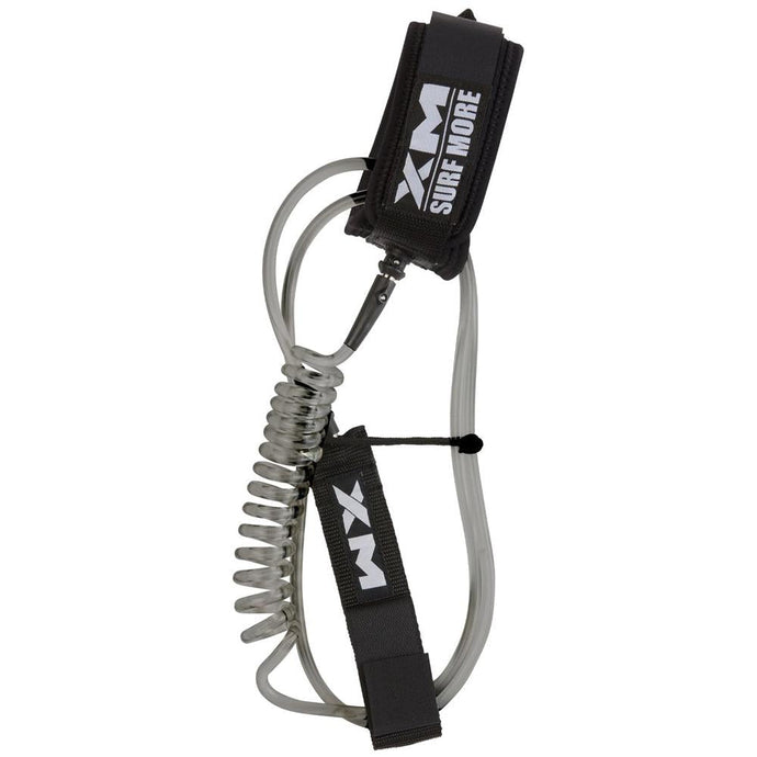 XM surf more hybrid sup coil leash - regualr 12 ft - clear