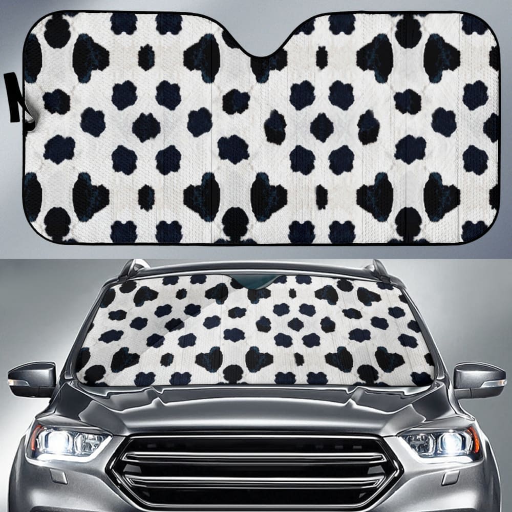 Amazing Best Gift Black And Blue Cowhide Print Car Auto Sun Shades 210601