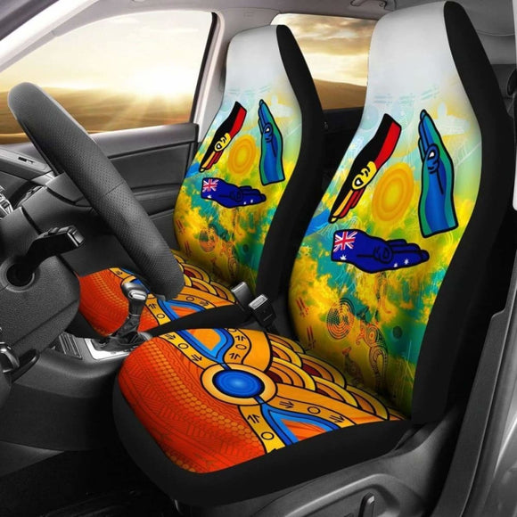 Australia Aboriginal Car Seat Covers Australia Kangaroo Naidoc Week 1 - 174914 - YourCarButBetter