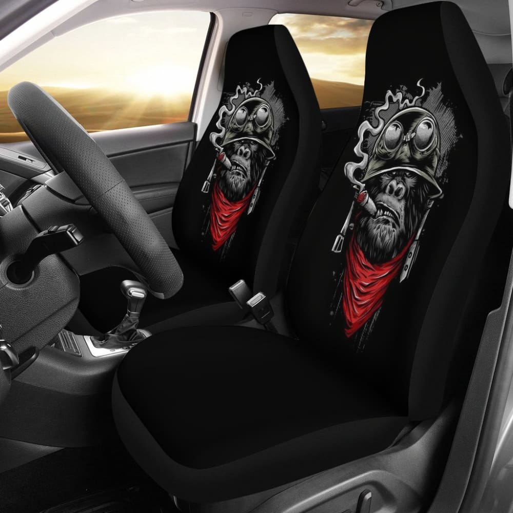 Badass Monkey Smoking Car Seat Covers 211801