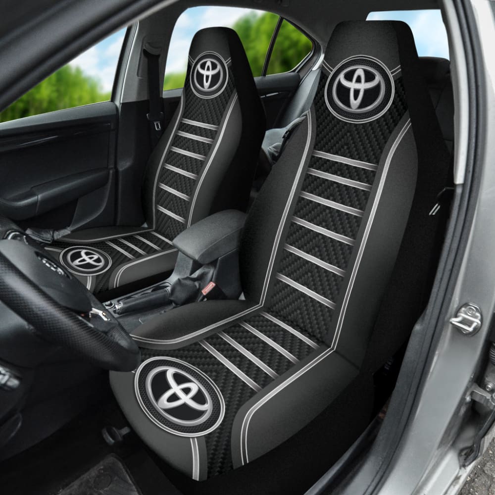 Black And Grey Toyota Amazing Style Car Seat Covers Custom 2 210701