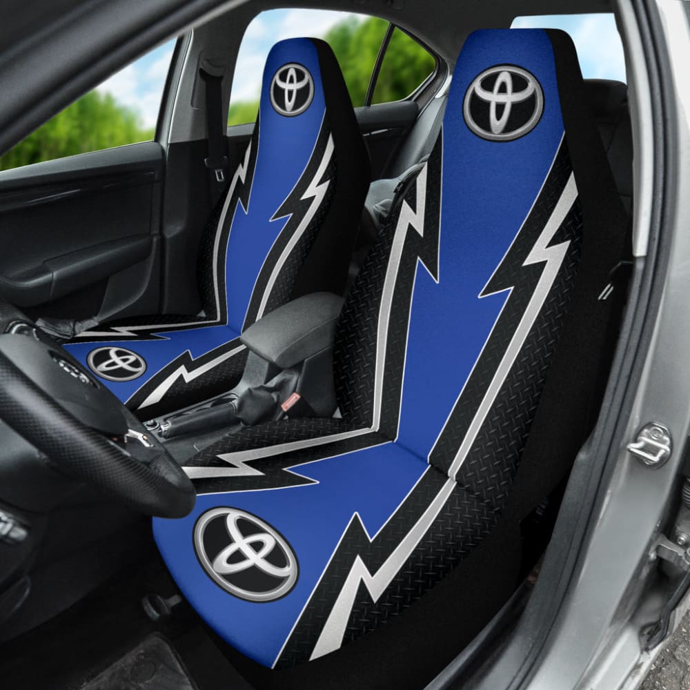 Blue And Black Toyota Amazing Style Car Seat Covers Custom 1 210601