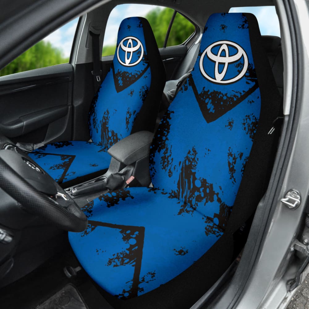 Blue And Black Toyota Amazing Style Car Seat Covers Custom 3 211001