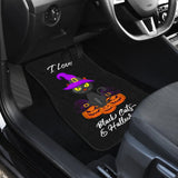 I Love Black Cats And Halloween Car Floor Mats 211110 - YourCarButBetter