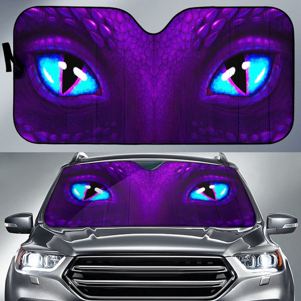 Purple Dragon Eyes Car Auto Sun Shades 210401