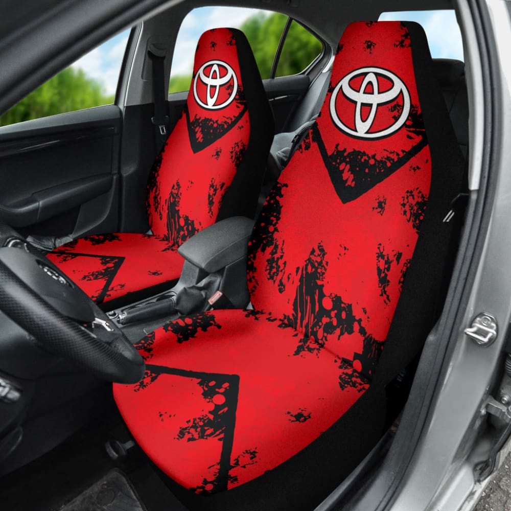 Red And Black Toyota Amazing Style Car Seat Covers Custom 3 211001