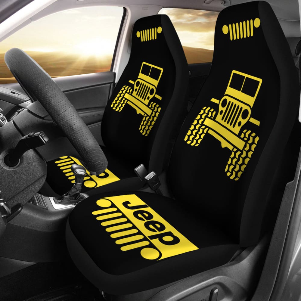 Yellow Black Jeep Offroad Car Seat Covers Custom 1 211901