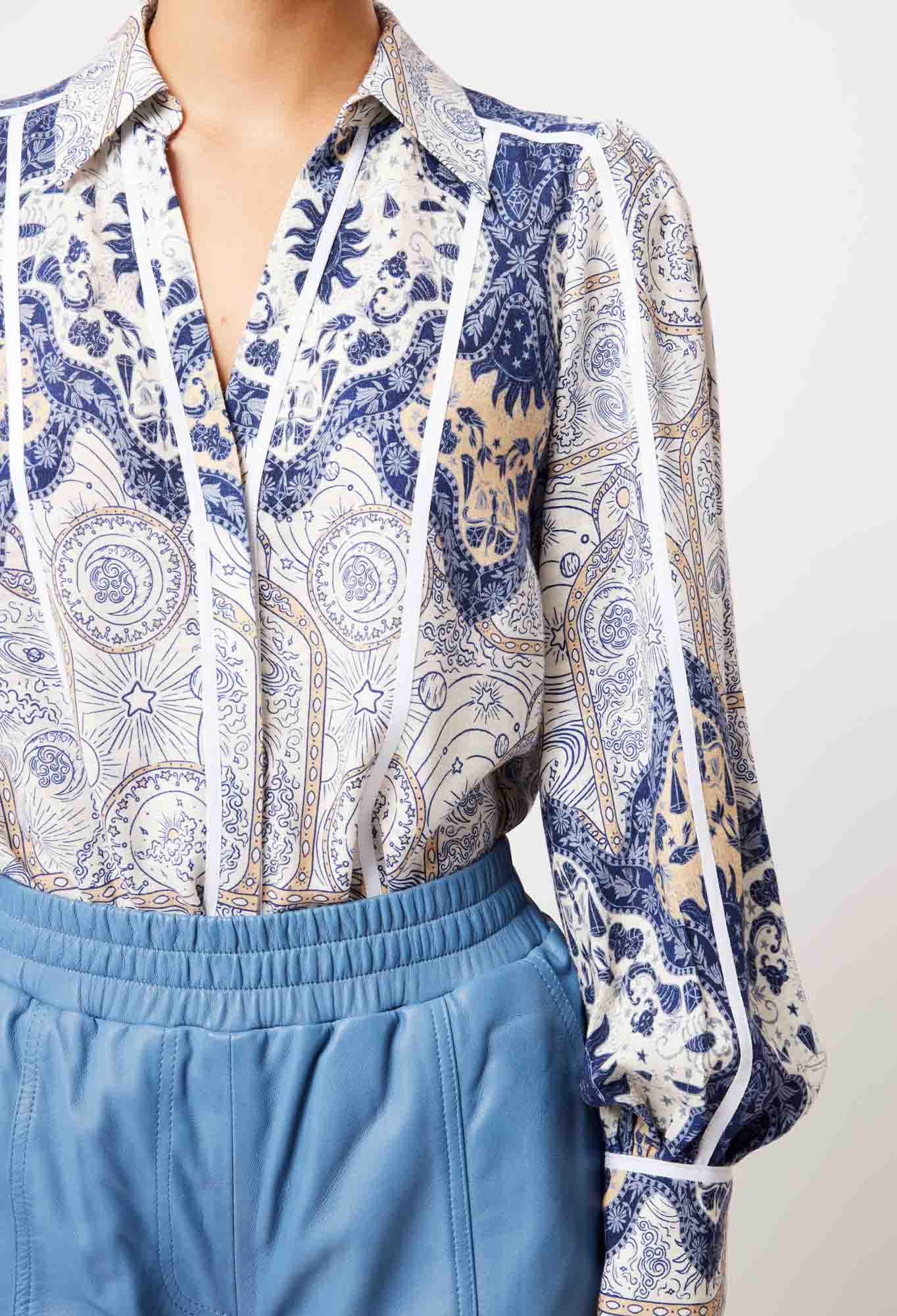 Laguna Linen Viscose Shirt in Astral Print