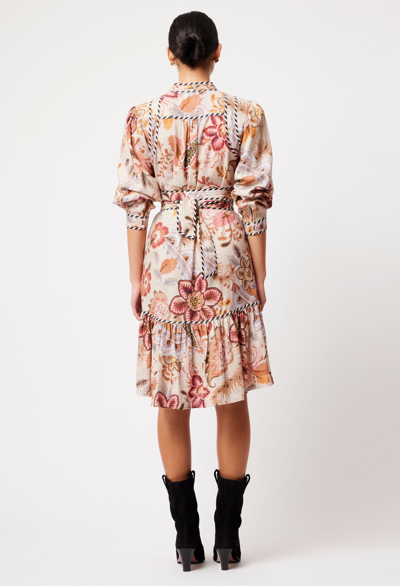 Atlas Linen Viscose Dress in Aries Floral