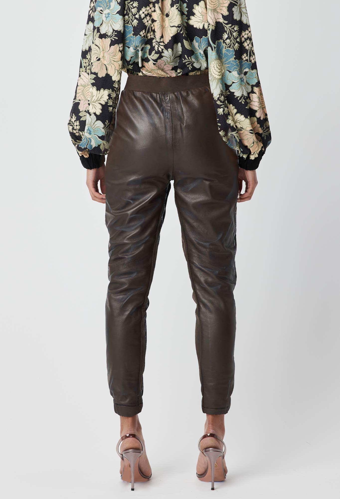 Farrah Leather Pant in Chocolate