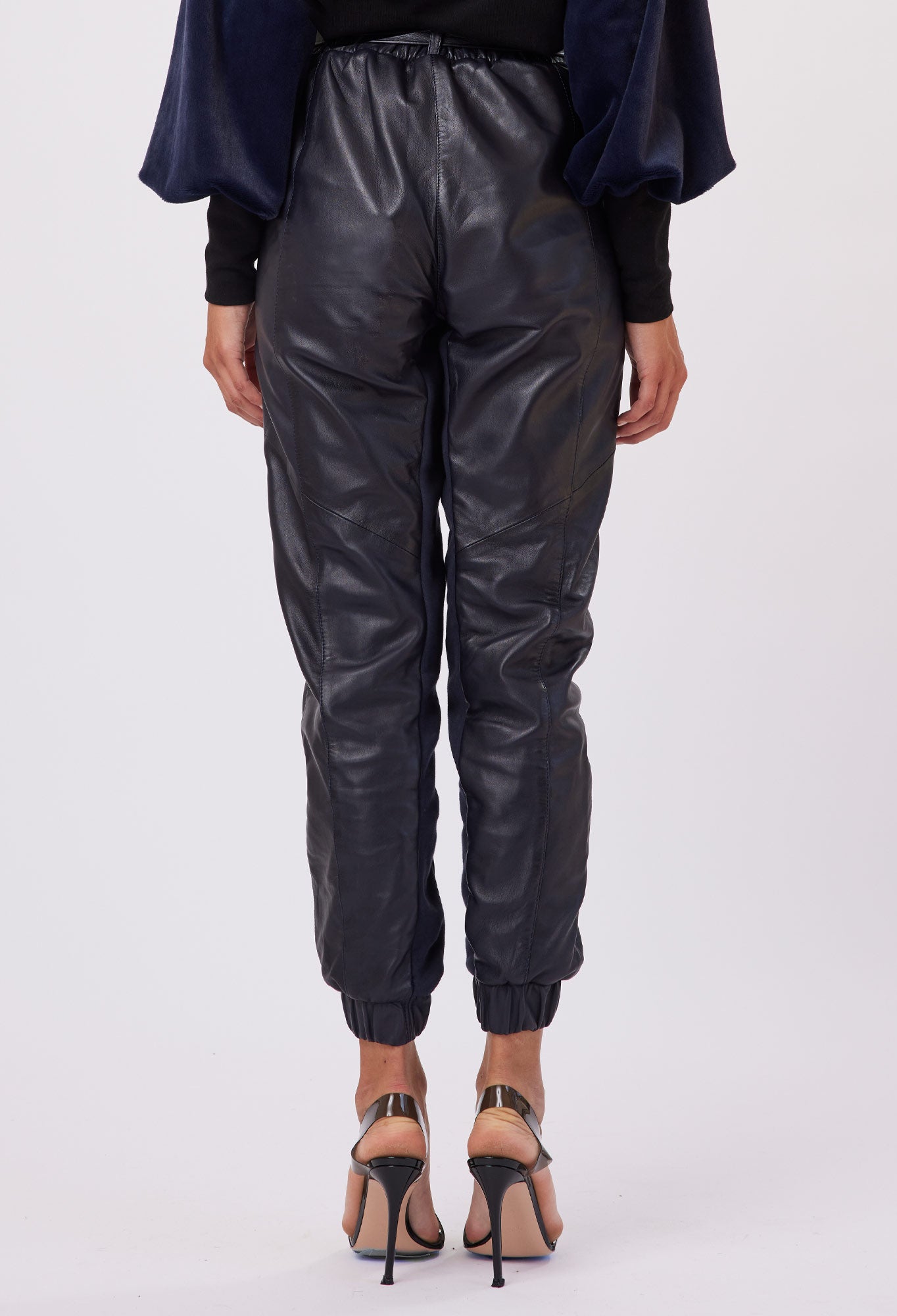 Grove Leather Pant in Midnight