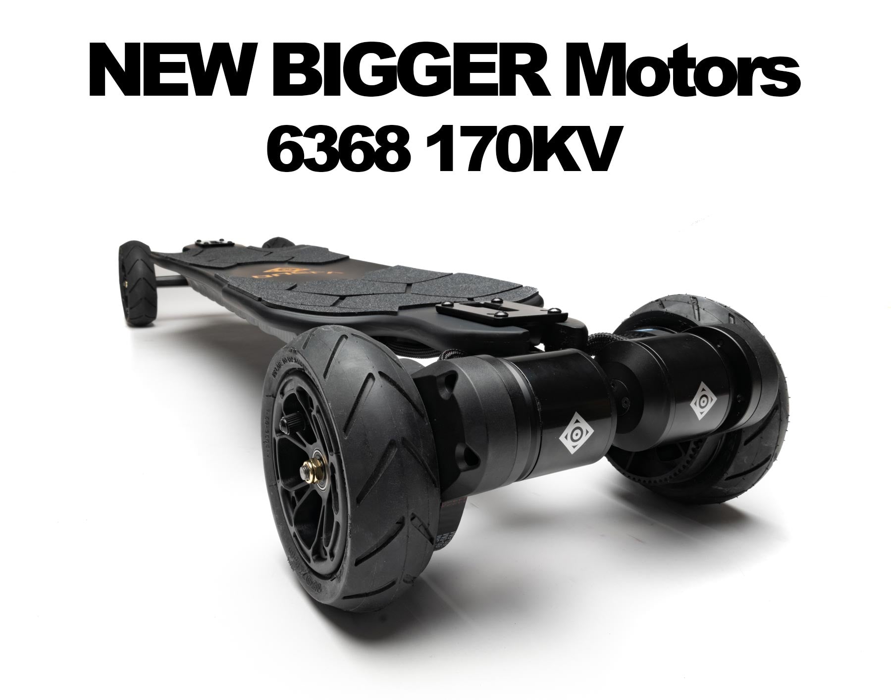 The best electric Skateboard 2 in 1. ONSRA Black Carve 2 Belt Drive with 115mm Rubber Wheels or 150mm AT wheels. Electric Longboard with double kingpin and Belt Drive.