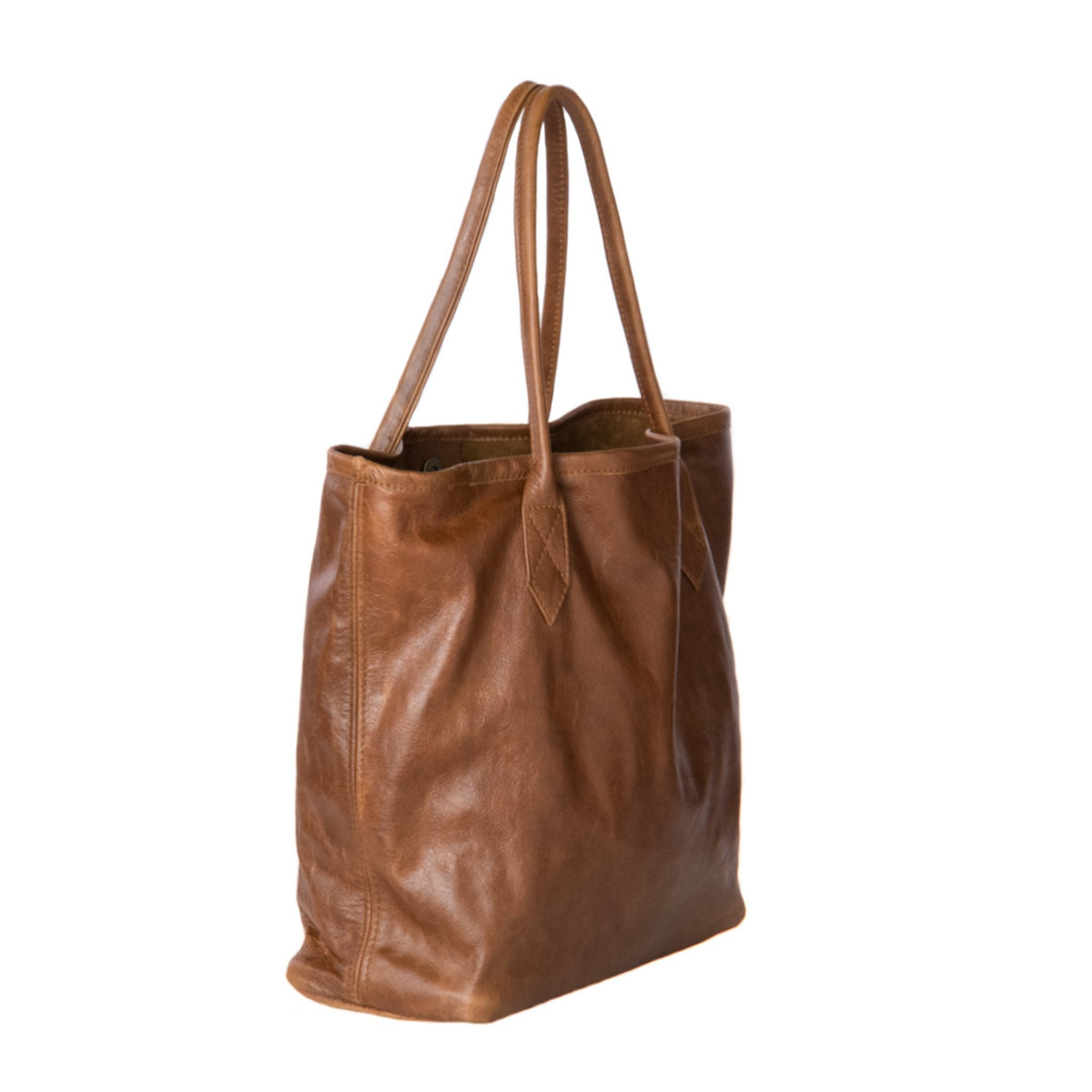 Shopper Bag in Rich, Brown Cedar Leather | Shopper Bags | ROWDY UK