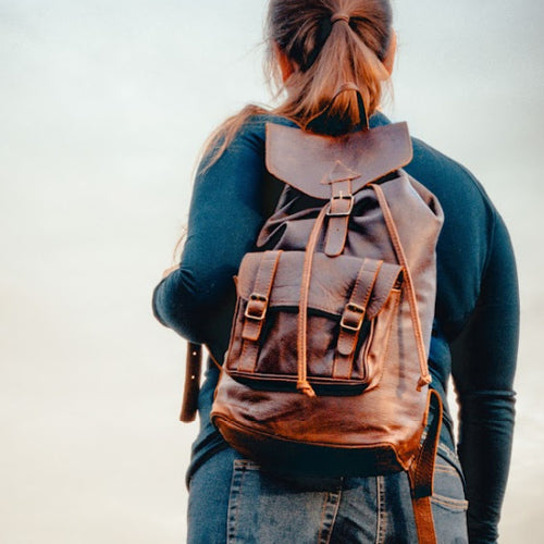 Rowdy Leather Tote Bag For Women, Matte 'Mountain' Brown, Buttery-soft Velvet Feel, Nubuck Leather, Zipper Closure