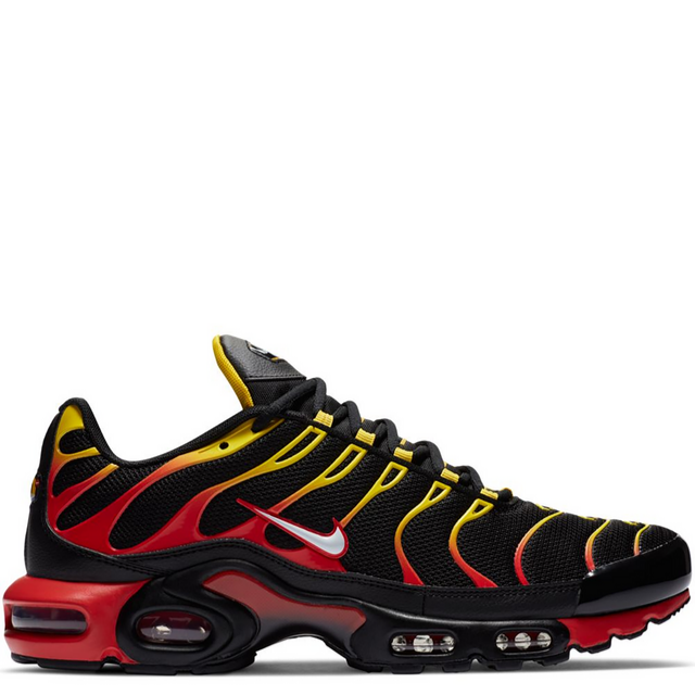 nike air max plus gradient black red yellow