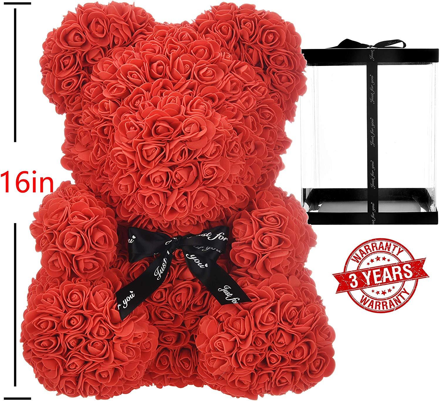 the luxury rose teddy bear