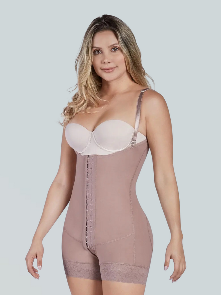 CURVEEZ Women's Tummy Control Shapewear - Butt Lifting, Full Body Shapewear  with Leg Compression - Seamless Bridal Lingerie Nude at  Women's  Clothing store