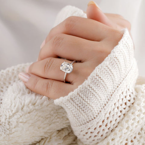 engagement ring on hand