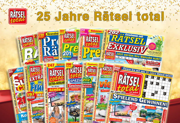 25 Jahre Rätsel total Kreuzworträtsel Online Gewinnspiel