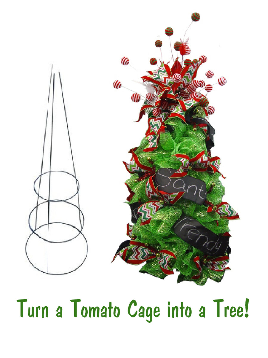 Turn a Tomato Cage into a Christmas Tree! — Trendy Tree
