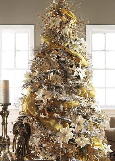 gold tree, silver tree, champagne tree