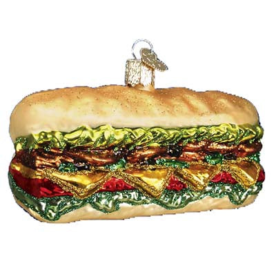 old world christmas deli sandwich, hoagie, sub, hero christmas ornament