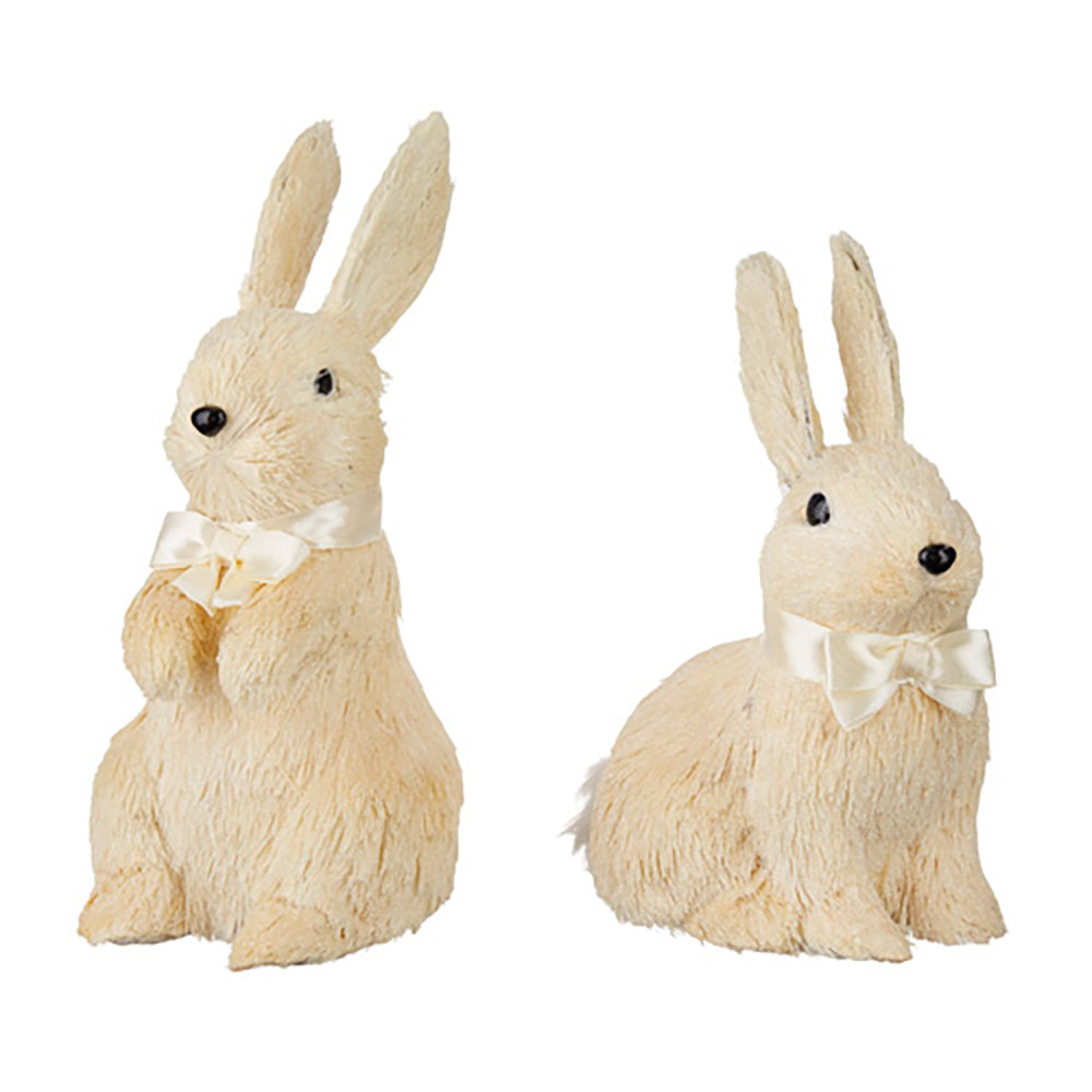 raz ivory bunny set of 2 easter decor