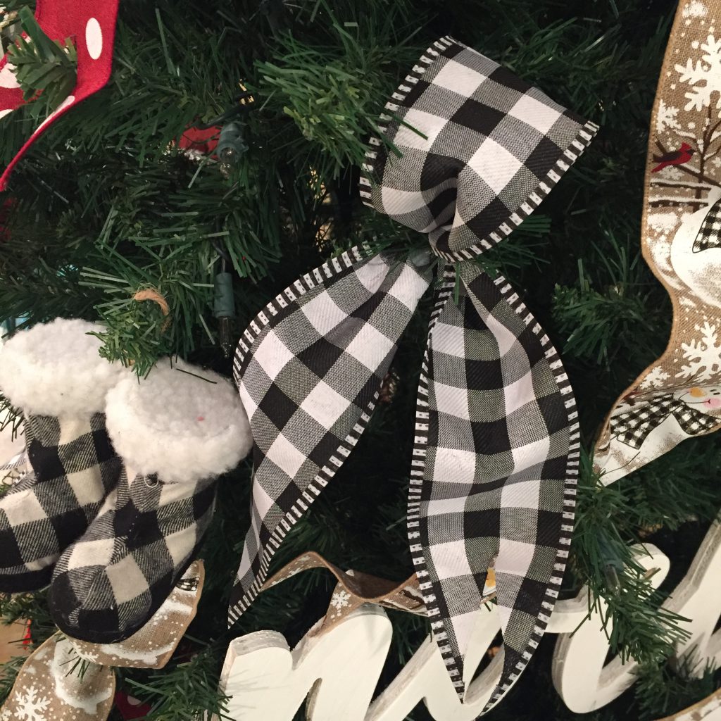 black white buffalo check ribbon