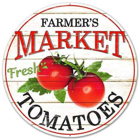 farmer's market tomato sign