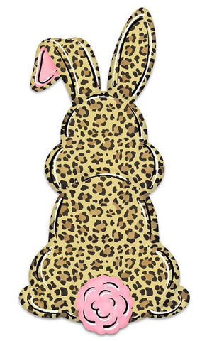 leopard print bunny door hanger